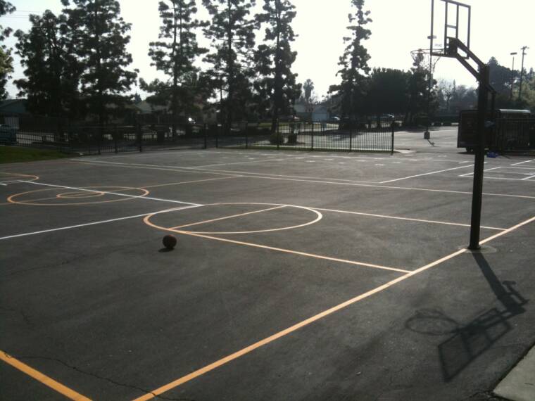 Basketball court striping in Fresno