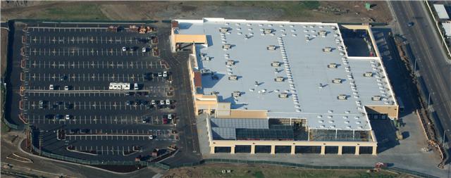 Lowe's parking lot striping aerial