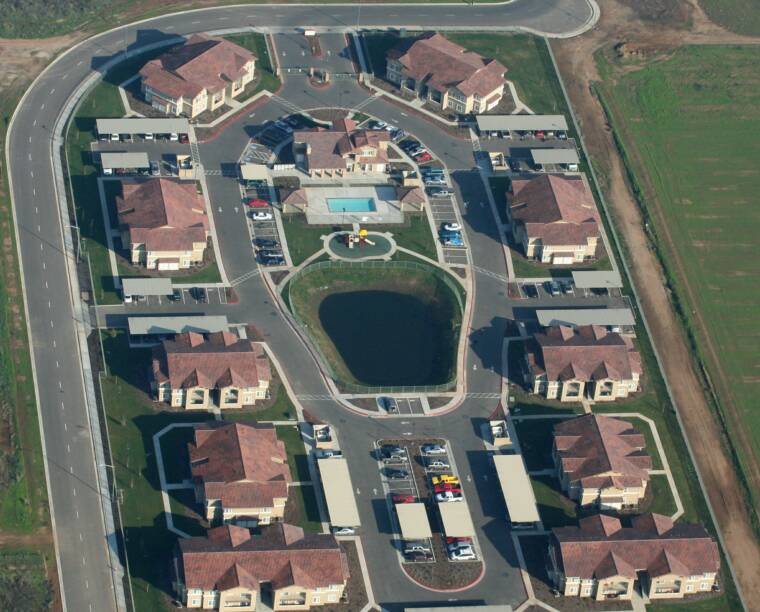 Orange Cove residential development aerial