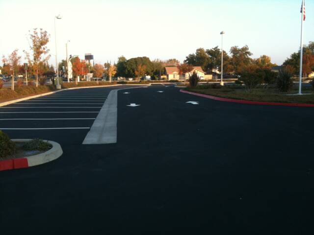 Kaiser Selma fresh parking lot striping